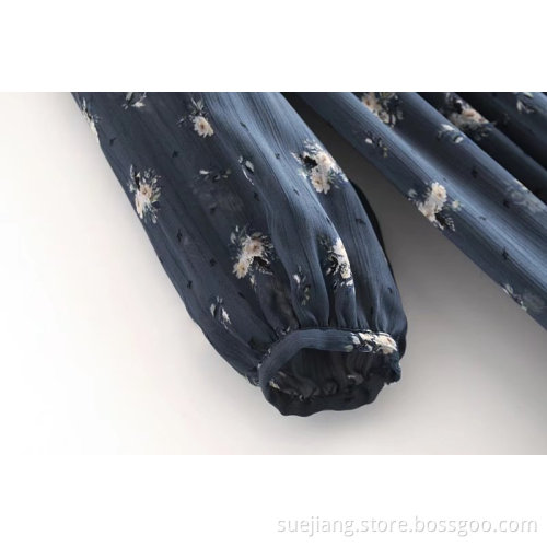 Women Clothing Flower Printing Loose Dress